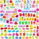 Набор игрушек-сюрпризов антистресс Сквиши с блестками 10 штук - Mochi Squishy Glitter . Есть ОПТ - изображение 2