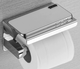 Держатель туалетной бумаги Primo TP01 металлический с полкой - Silver - изображение 2
