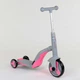 Самокат трансформер 3 в 1 Best Scooter JT 90601 світло звук Сіро-рожевий - зображення 3