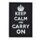 Патч шеврон Condor PVC KEEP-CALM, CARRY-ON MORAL PATCH (ПВХ) 181009 Чорний - зображення 1