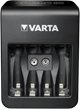 Ładowarka akumulatorków Varta LCD Plug Charger+ EU 4x 2100 mAh Black (57687101441) - obraz 3