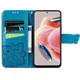Чехол-книжка с рисунком UniCase Butterfly Pattern для Xiaomi Redmi Note 12 - Blue - изображение 2