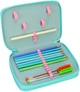 Пенал Cool For School 2 отделения с отворотами Голубой (CF87278) - изображение 3