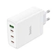 Сетевое Зарядное Устройство Hoco N31GAN (USB, 3xType-C, 100W, быстрая зарядка, 5A, EU, с быстрой зарядкой) - Белый - изображение 1