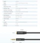 Кабель Vention Audio 3.5 mm M - 3.5 mm F, 2m, Black (BHBBH) - изображение 10