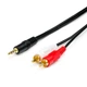 Аудіо-кабель Atcom (10708) mini-jack 3.5мм(M)-2xRCA-тюльпан(M) 3м пакет - зображення 1