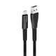 Кабель ColorWay USB-USB Type-C (zinc alloy + led), 2.4А, 1м, Black (CW-CBUC035-BK) - зображення 11