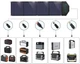 Портативна Сонячна Зарядна Станція Choetech 80W (158x41см) 5V/2.4A USB + 5V/2.4A QC3.0 + USB-C PD3.0 (30W) - зображення 4