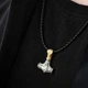 Серебряная подвеска "Молот Тора" 132888 Онікс - изображение 5