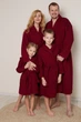 Детский вафельный халат IDEAL TEXTILE Бордовый 100% хлопок Узбекистан плотность 320 г/м2 на 7 лет (122-128 см) - изображение 3