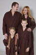 Дитячий вафельний халат IDEAL TEXTILE Коричневий 100% бавовна Узбекистан щільність 320 г/м2 на 10 років (134 -137 см) - зображення 4