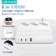 Зарядний пристрій Usams 6в1 65W Super Si Fast Charging (1xUSB, 2xType-C+ 3 розетки) - зображення 3