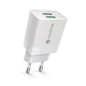 Зарядное устройство сетевое MakeFuture 2.4A 2USB Auto-ID White - изображение 1