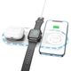 Беспроводное зарядное устройство Borofone BQ14 Absolute 3-in-1 22.5W Wireless Fast Charger White [81854] - изображение 3