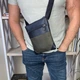 Мужская маленькая сумка планшетка через плечо Wallaby 23*19,5*1 - изображение 2