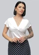 Трикотажна блузка з драпіруванням For women М-101 70 Білий - зображення 1