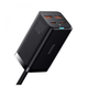 Зарядний пристрій МПЗ Baseus GaN3 Pro 100W (AC(EU)+2 USB+2 Type-C ) + Кабель Type-C to Type-C 100W (1m) - зображення 3