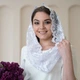 Красивий білий хомут снуд на хрестини, вінчання до церкви Єва - зображення 2