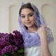 Святковий хомут снуд до церкви Лаванда - зображення 3