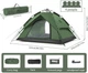 Палатка четырехместная автоматическая Naturehike NH21ZP008 трехсезонная, с фибергласовым каркасом, защитой от влаги и УФ, на 2 входа Темно-зеленая (6976023920660) - изображение 6
