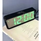 Зеркальные LED часы с будильником и термометром DT-6508 Черный корпус Зеленые цифры - изображение 1
