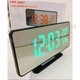 Зеркальные LED часы с будильником и термометром влажностью VST-888Y Черный корпус Зеленые цифры - изображение 1