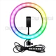 Кольцевая цветная LED RGB лампа MJ26 D=26см Селфи кольцо Ring Fill Light - изображение 1