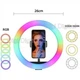 Кольцевая цветная LED RGB лампа MJ26 D=26см Селфи кольцо Ring Fill Light - изображение 2