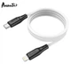 Кабель Avantis AC-87 PD Silicone 20W Type-c to lightning Black/white - изображение 1