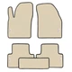 Килимки в салон Kinetic для DS 3 Crossback '18- EVA-полімерні світло-бежеві з чорною тасьмою 4 мет. шильдика (комплект) - зображення 1