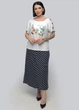Трикотажная блузка For women М-101 52 Белый с принтом бабочки - изображение 5
