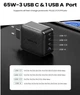 Зарядное устройство UGREEN CD224/70774 USB+3xType-C 5A универсальное Черный UGR-70774 - изображение 3