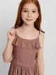 Детский летний сарафан для девочки Sasha 4311/4 122 см Коричневый (2000994478883) - изображение 4