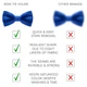 Бабочка Bow Tie House большая синяя оттенка электрик - атласная 09281L - изображение 3