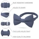Бабочка Bow Tie House большая серая Грифельного оттенка однотонная 09233 - изображение 2