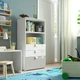 Набір органайзерів в дитячу 3 шт IKEA UPPRYMD чорний жовтий бірюзовий 18x27x17 см 504.622.58 - зображення 5