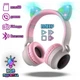 Беспроводные наушники c LED подсветкой Bluetooth HOCO W27 Cat Ear Wireless Headphones Grey - изображение 2