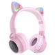 Беспроводные Bluetooth наушники c LED подсветкой HOCO W27 Cat Ear Wireless Headphones Pink - изображение 1