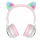 Беспроводные наушники c LED подсветкой Bluetooth HOCO W27 Cat Ear Wireless Headphones Grey - изображение 7