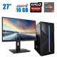 Комплект ПК: Frime Harsh U3-WP Tower / Ryzen 3 1200 (4 ядра по 3.1-3.4GHz) / 16GB DDR4 / 480GB SSD / AMD Radeon R9 280X, 3GB GDDR5, 384-bit / 550W + Монитор Acer B276HUL / 27" IPS / HDMI, DP + Клавиатура и мышь б/у - изображение 1