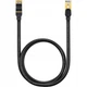 Кабель Baseus high Speed Seven types of RJ45 10Gigabit network cable (round cable) 1m (WKJS010101) Black - зображення 1