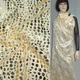 Мех искусственный персиковый с золотым штампом капли ш.150 (21308.003) - изображение 1