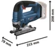 Бесщеточный аккумуляторный лобзик Bosch Professional GST 185-LI с акб GBA 18V 4.0 Ач и ЗУ GAL 18V-20, чемодан (06015B3023) - изображение 5
