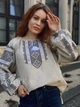 Самобутня жіноча вишиванка бежева на легкій домотканій тканині "Євстахія" 11790-46 (M) - зображення 4