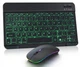 Універсальна бездротова Bluetooth клавіатура та мишка з RGB підсвічуванням 25х15см Чорна - зображення 1