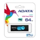 Флеш-накопичувач ADATA USB 3.2 AUV 320 64Gb Black/Blue (AUV320-64G-RBKBL) - изображение 2