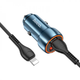 Автомобільний зарядний пристрій Hoco Z46A set(C to iP) USB-A/Type-C Sapphire Blue 20 W (6931474770363) - изображение 3