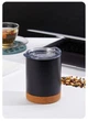 Кофейная кружка с пробковым дном 360мл Black из нержавеющей стали с двойными стенками - изображение 2