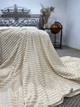 Плед в кубик Casablanket Велюровое 150х200см Молочный - изображение 6