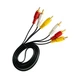 Кабель мультимедийный 3RCA to 3RCA 1.25м кабель тюльпан-тюльпан для приставки/ТВ (1009987-Black) - изображение 3